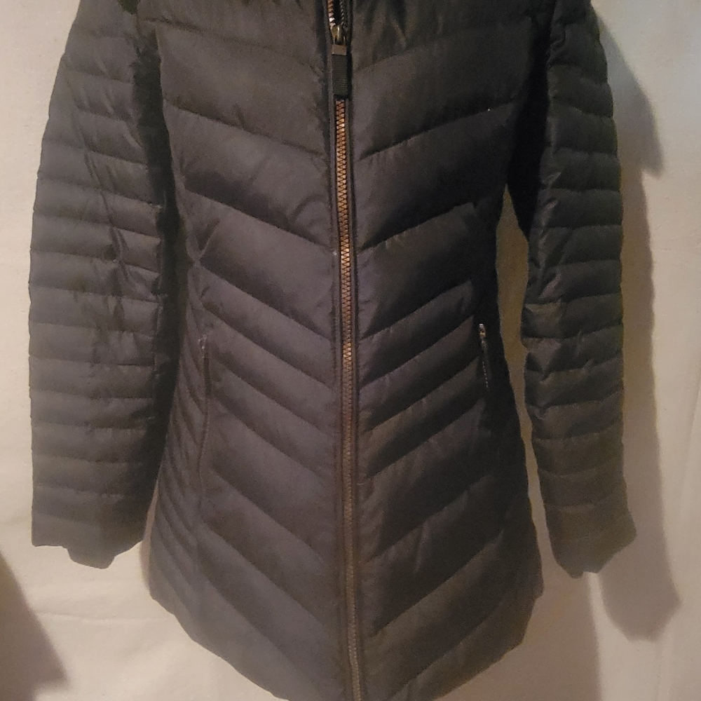 Black puffer coat